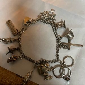 Sterling Silver Vintage charm bracelet